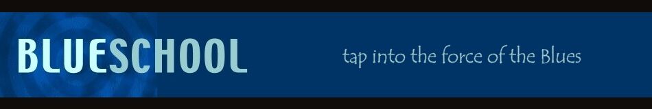 Blue banner with 