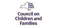 New York State Council on Children and Families logo. Black text below a New York State outline.