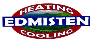 A logo for heating and cooling company edmisten