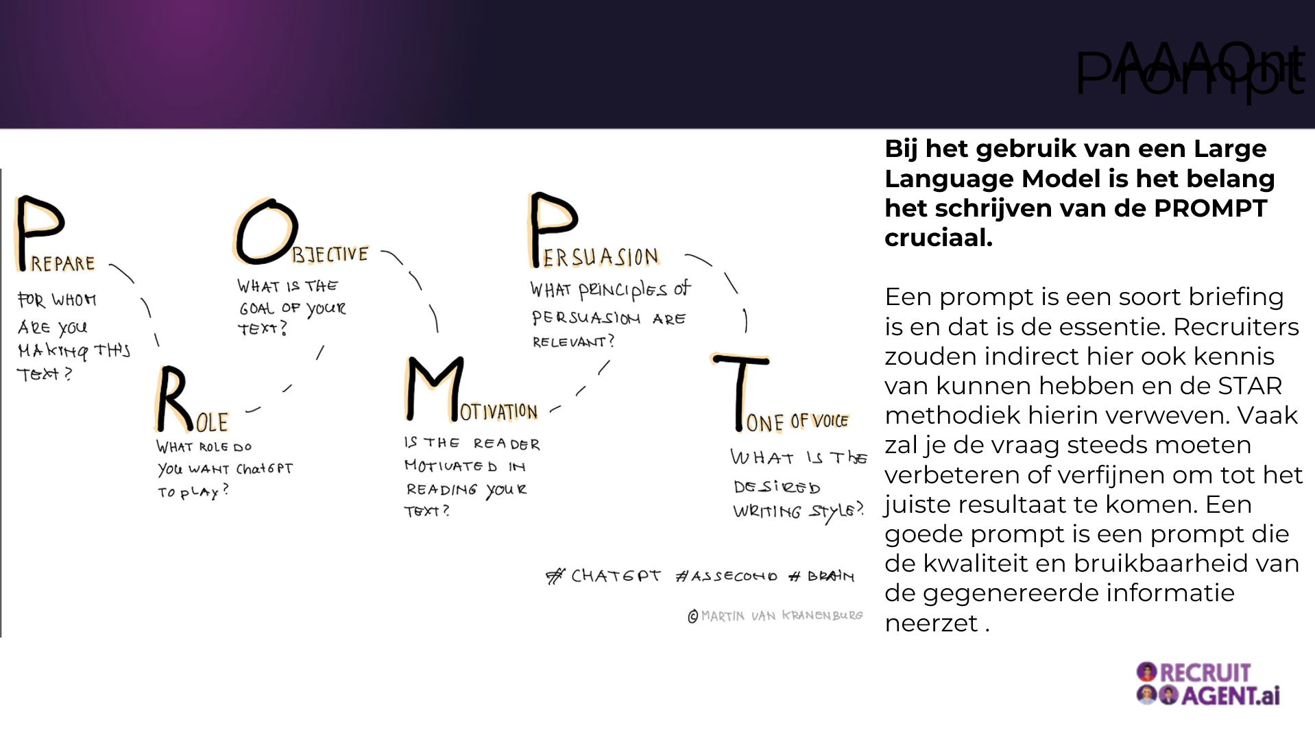 Een paarse achtergrond met de letters p en m erop