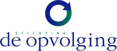 Een blauwe en groene cirkel met een pijl in het midden.