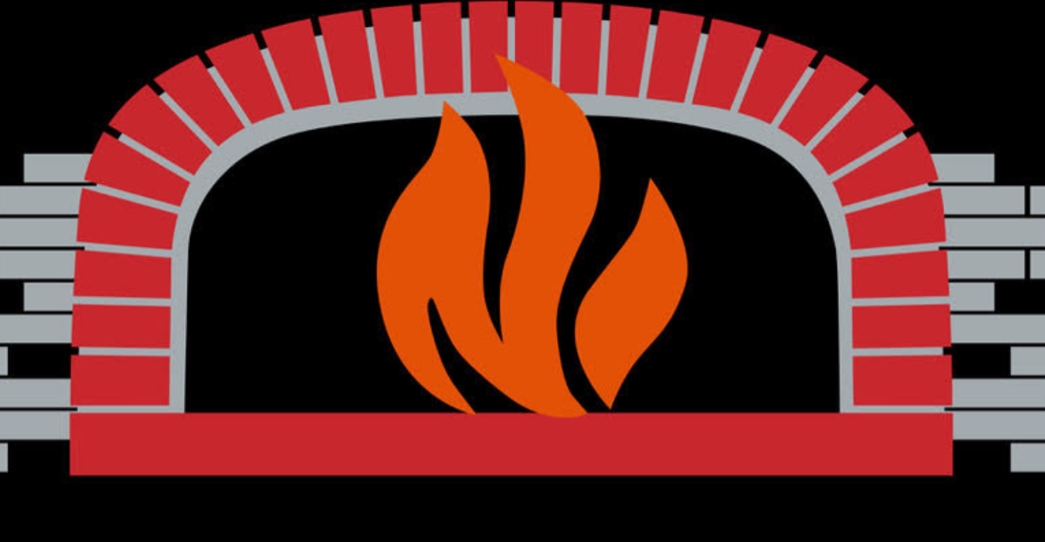 A brick oven with a flame coming out of it.