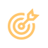 Yellow target with an arrow in the center.