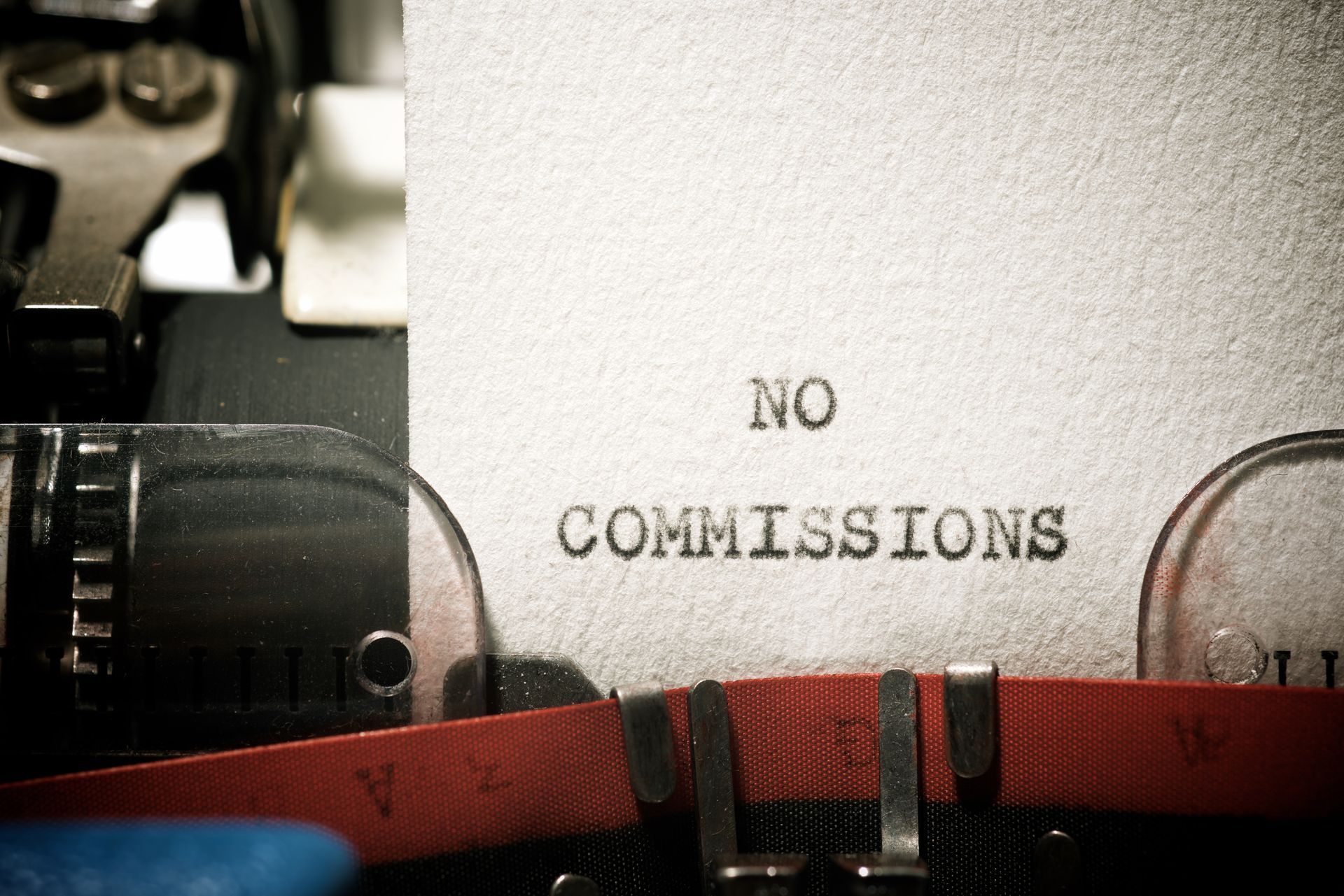 Close-up of a typewriter with