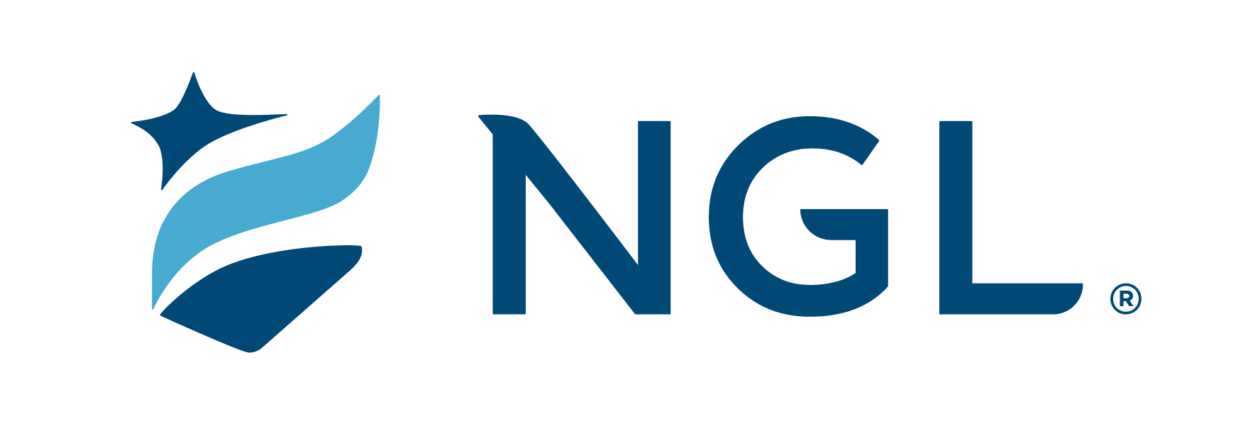 The ngl logo has a blue shield and a star on it.