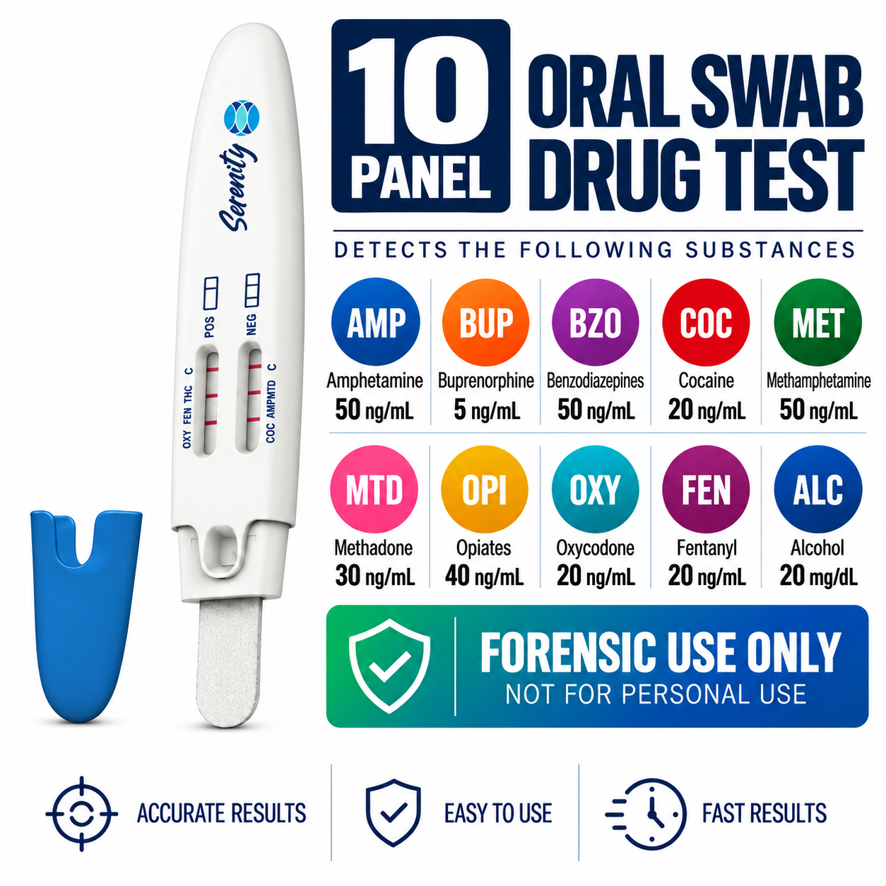 10 Panel Oral Swab Pen