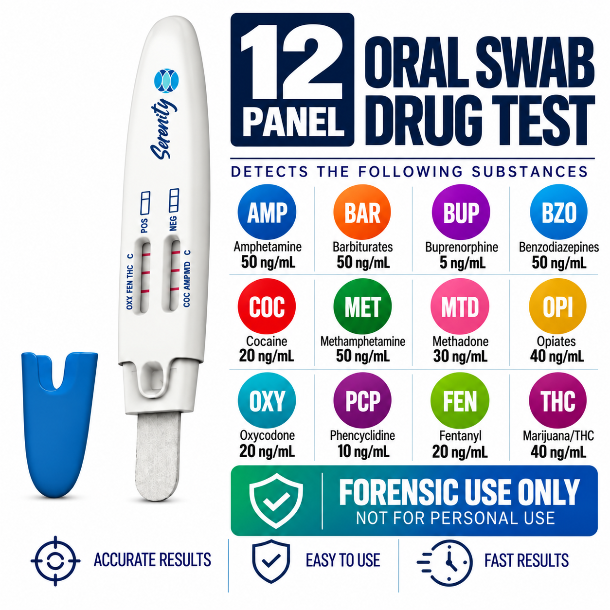 12 Panel Oral Swab with FEN