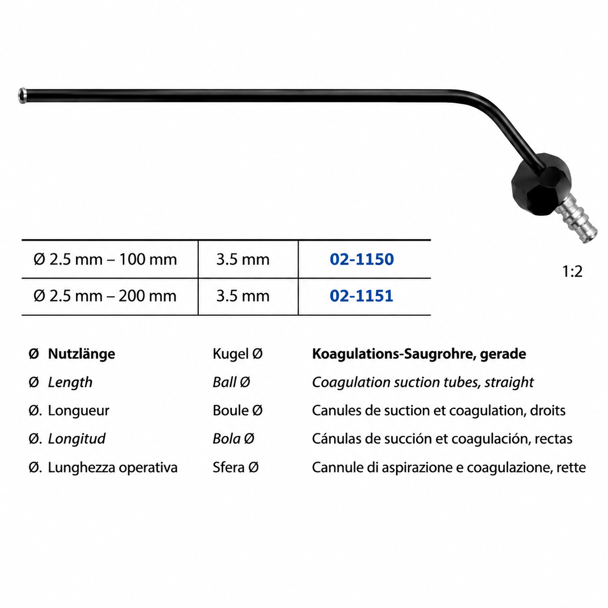 COAGULATION SUCTION TUBE