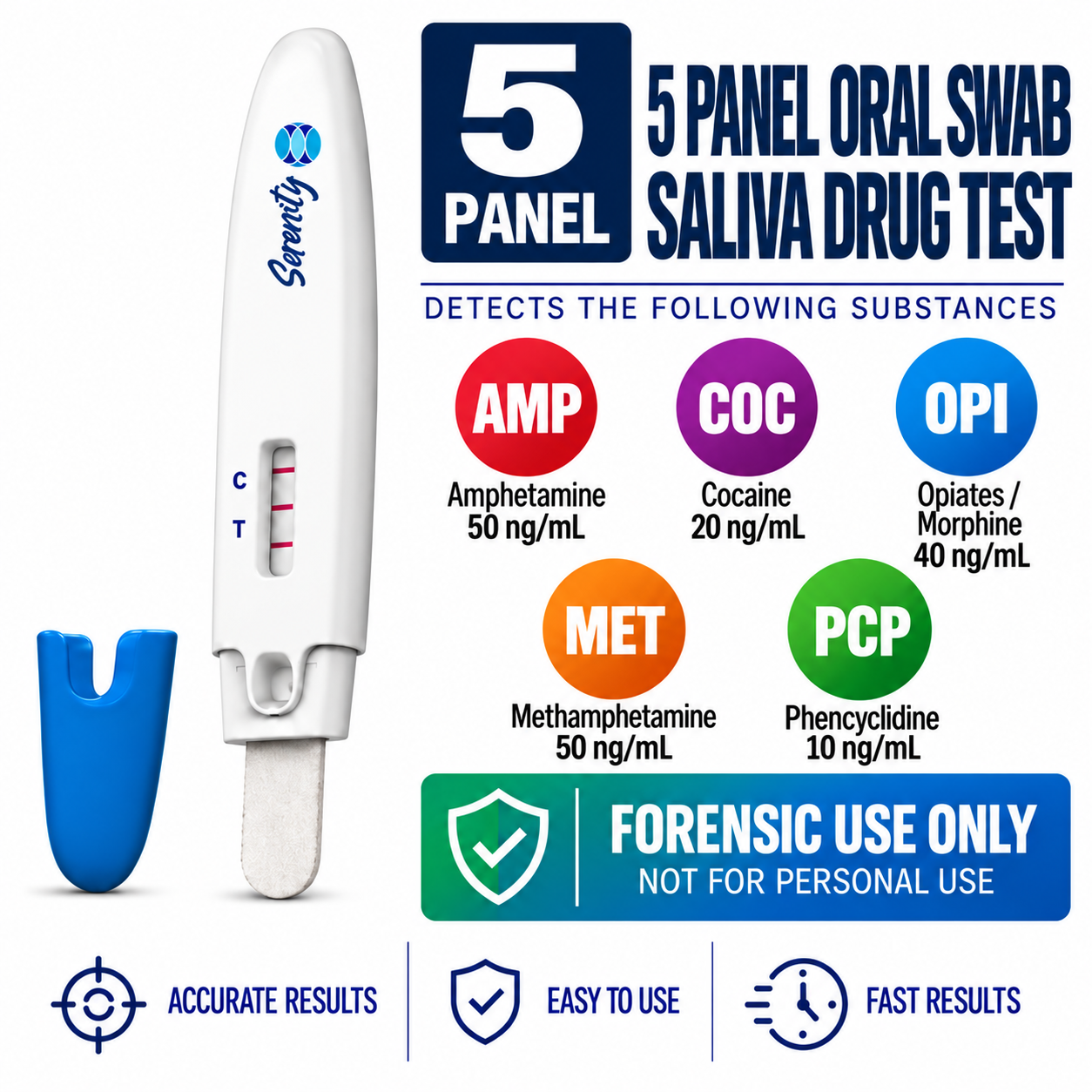 5 Panel Oral Swab Saliva Drug Test