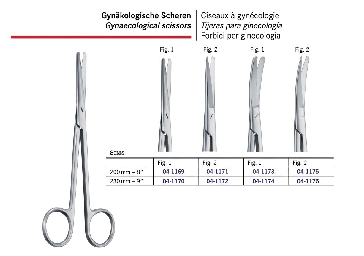 Gynäkologische Scheren