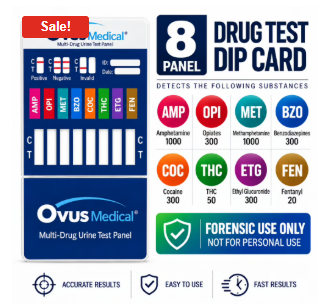 8 Panel Drug Test Dip Card with ETG and FEN