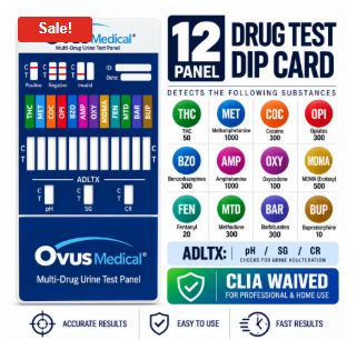 12 Panel Dip Test with MDMA, FEN & ADLTX