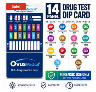 14 Panel Drug Test Dip Card with K2, ETG, FEN & KRA