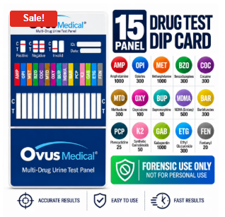 15 Panel Urine Dip Card, GAB, ETG