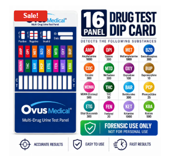 16 Panel Drug Test Dip with Kratom, KET, ETG and FEN