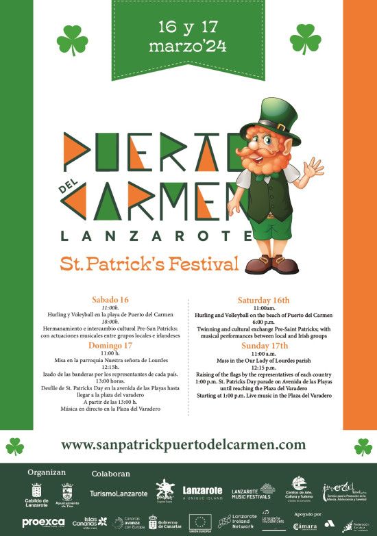 Lanzarote Goes Leprechaun: A Weekend of Emerald Isle Festivities at Puerto del Carmen's St. Patrick'