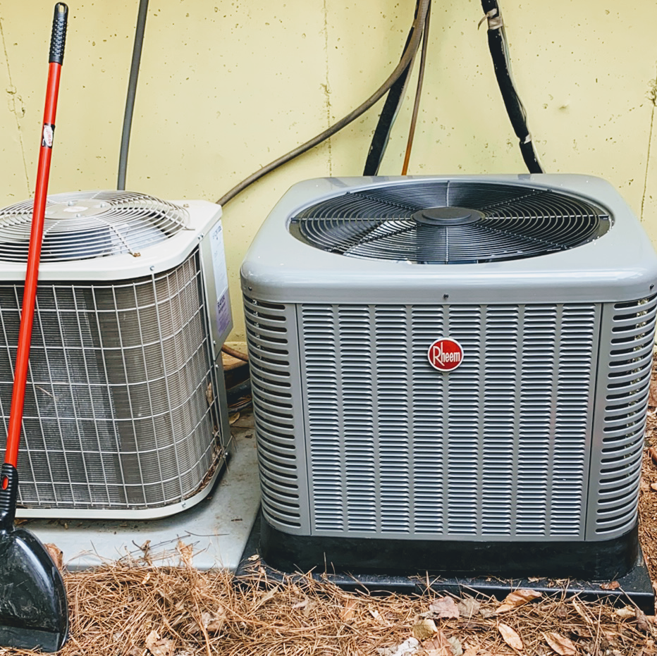 Two outdoor air conditioning units.