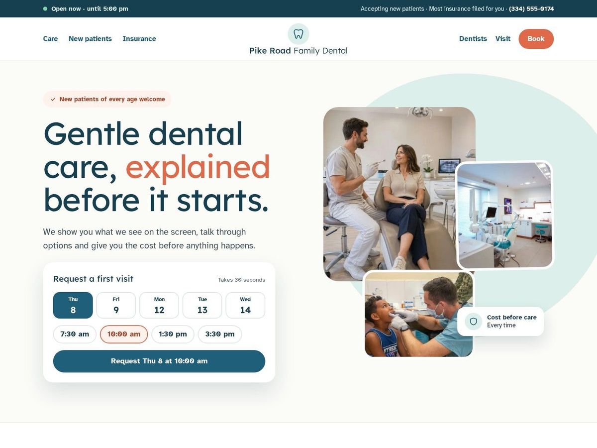 Clear Chart demo site home page for Medical & Dental Offices