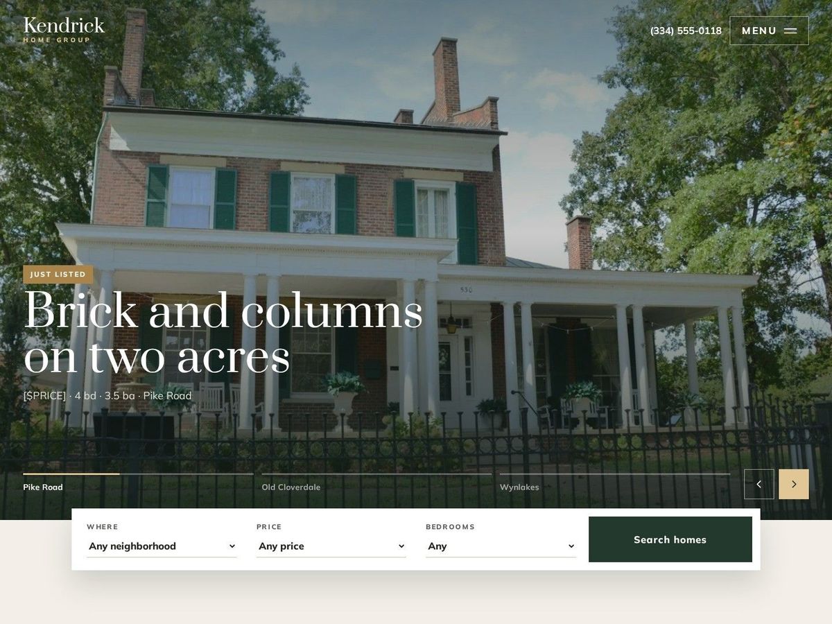 Open House demo site home page for Real Estate