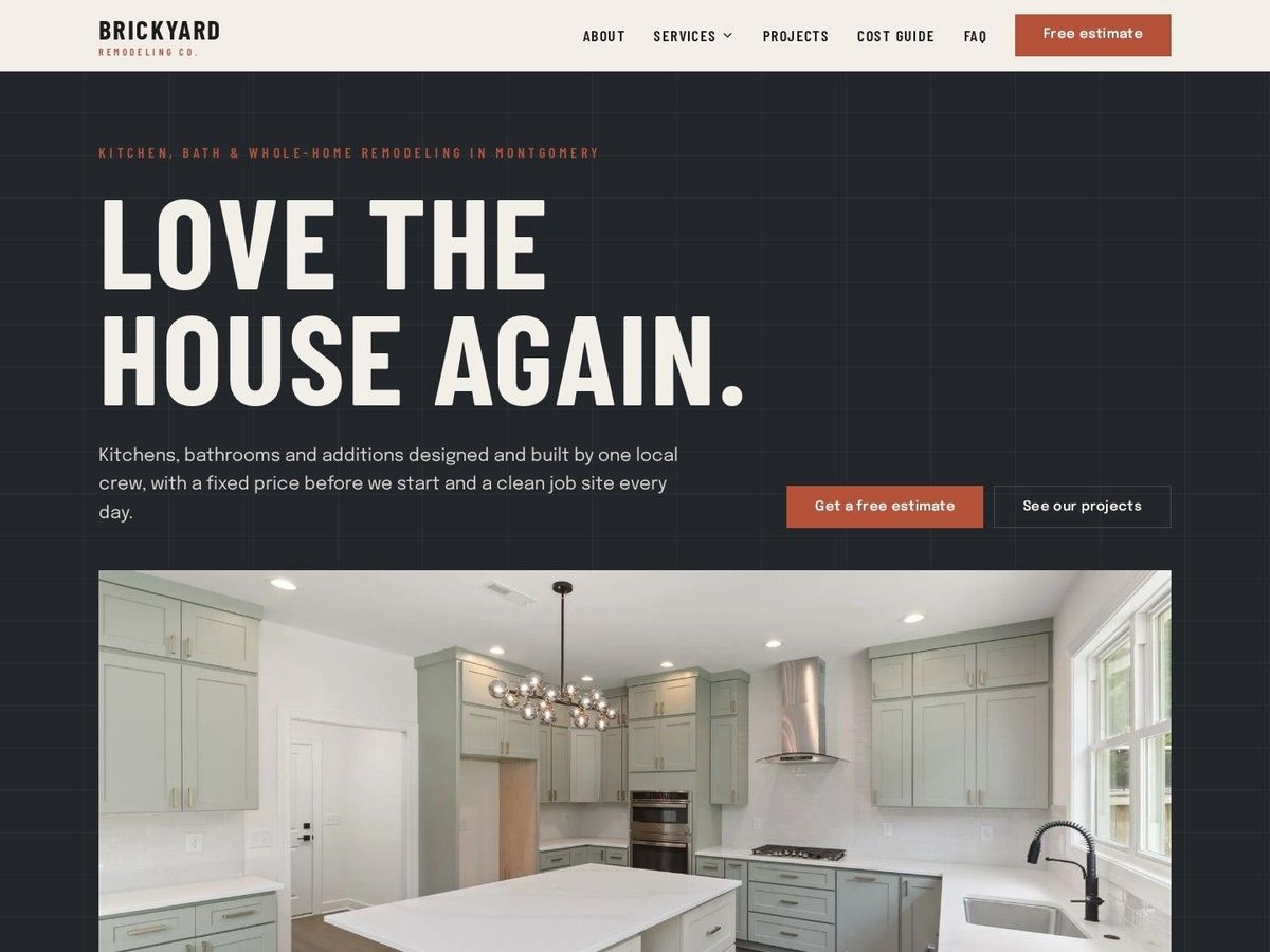 Fresh Start demo site home page for Remodeling