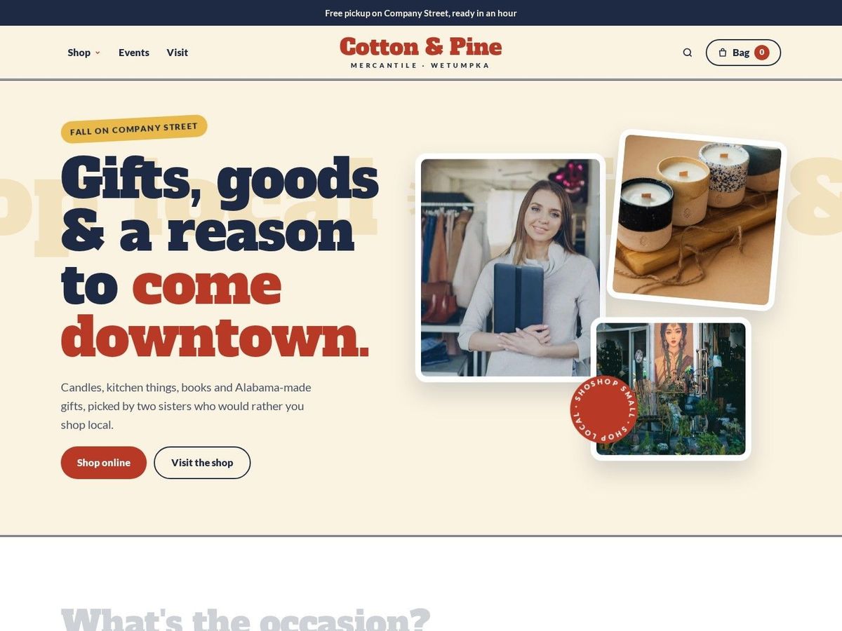 Main Street demo site home page for Retail & Local Shops