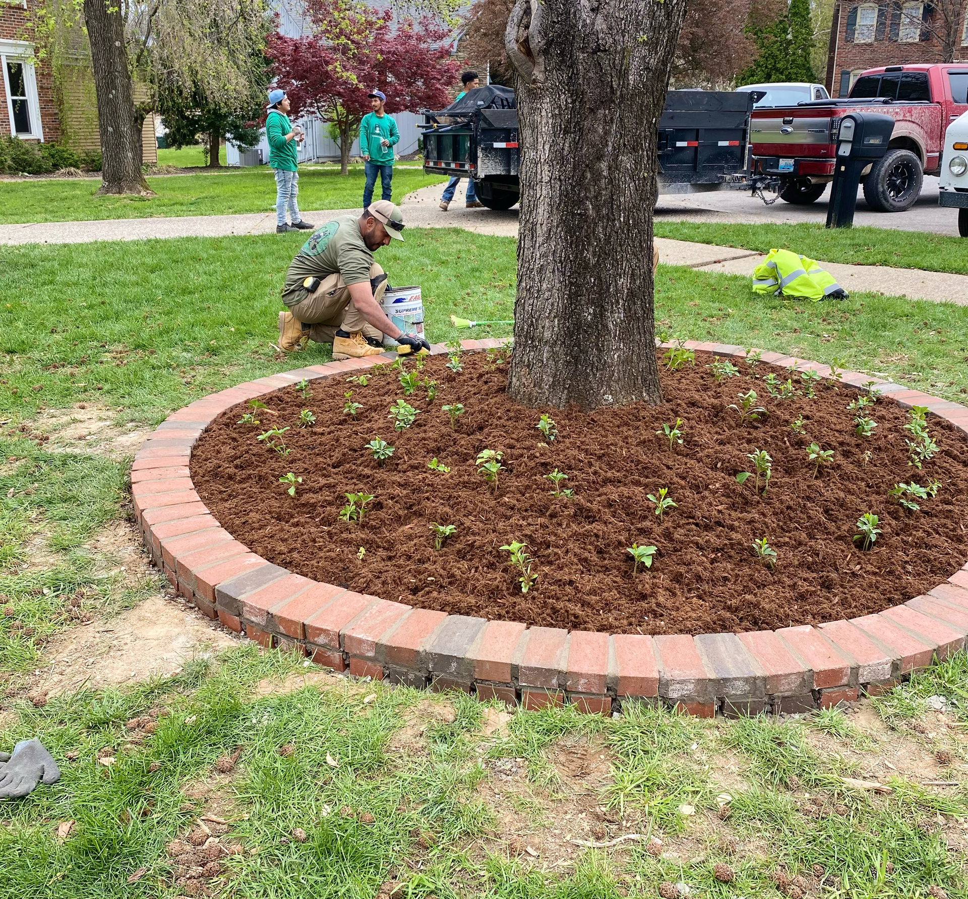 Outdoor patio landscaping