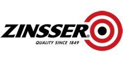 Zinsser logo in black and red with target icon and “Quality Since 1849” text