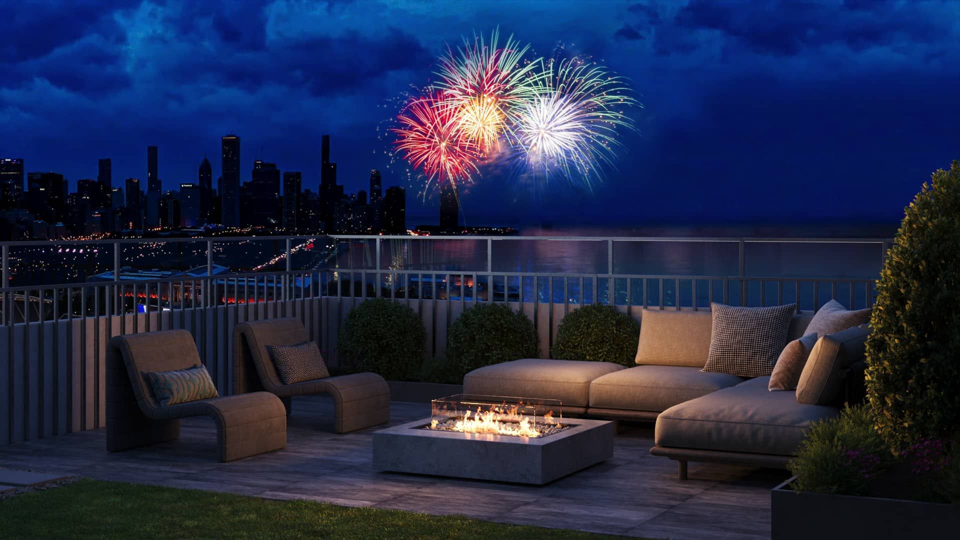 Chicago Penthouse Rooftop | Vizx Design Studios of Oak Brook, IL