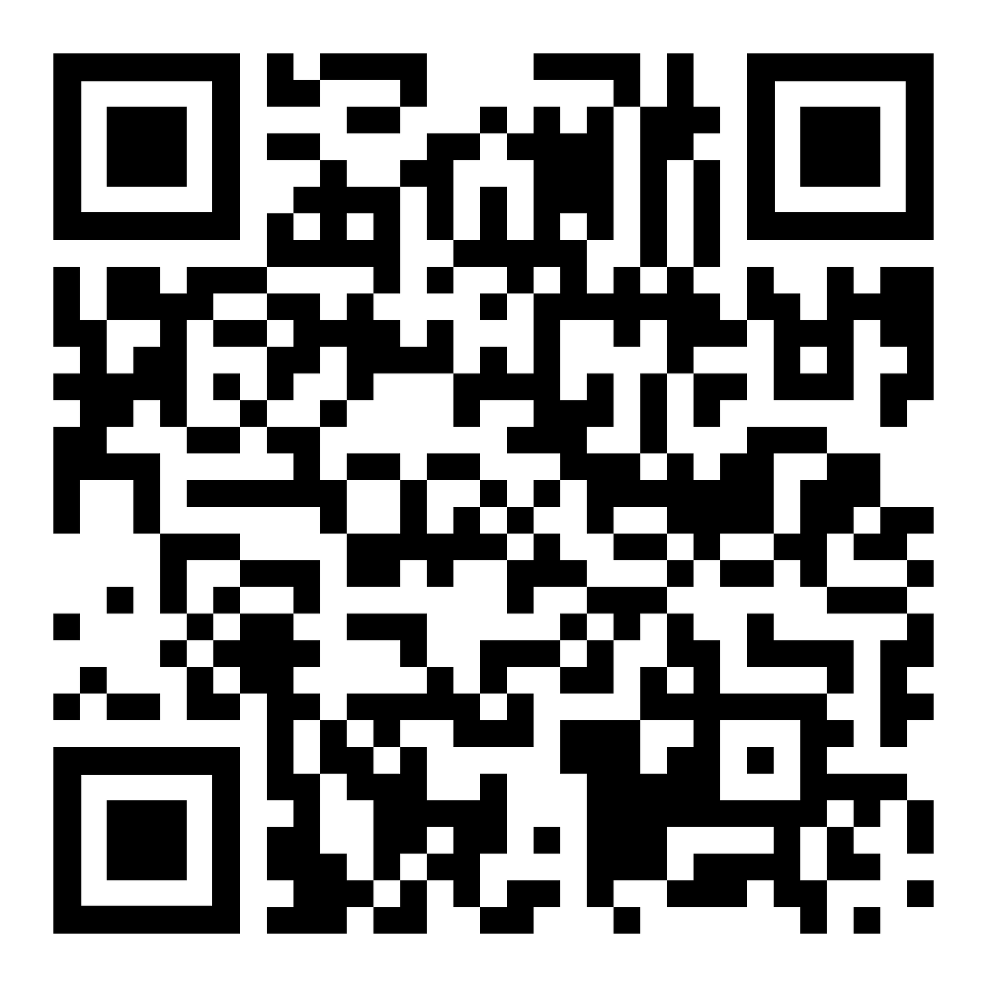 Ein schwarz-weißer QR-Code auf weißem Hintergrund.