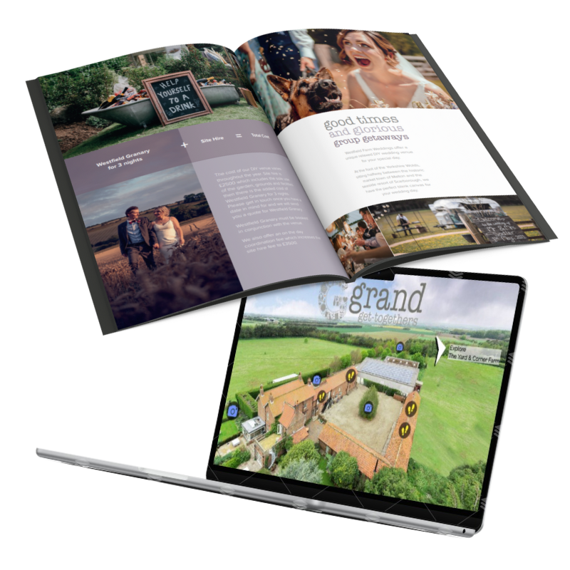 wedding brochure and virtual tour