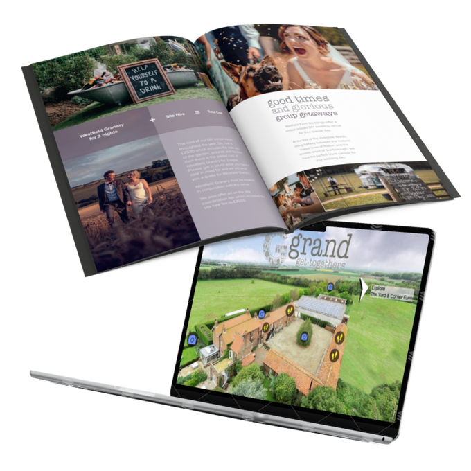 wedding brochure and virtual tour