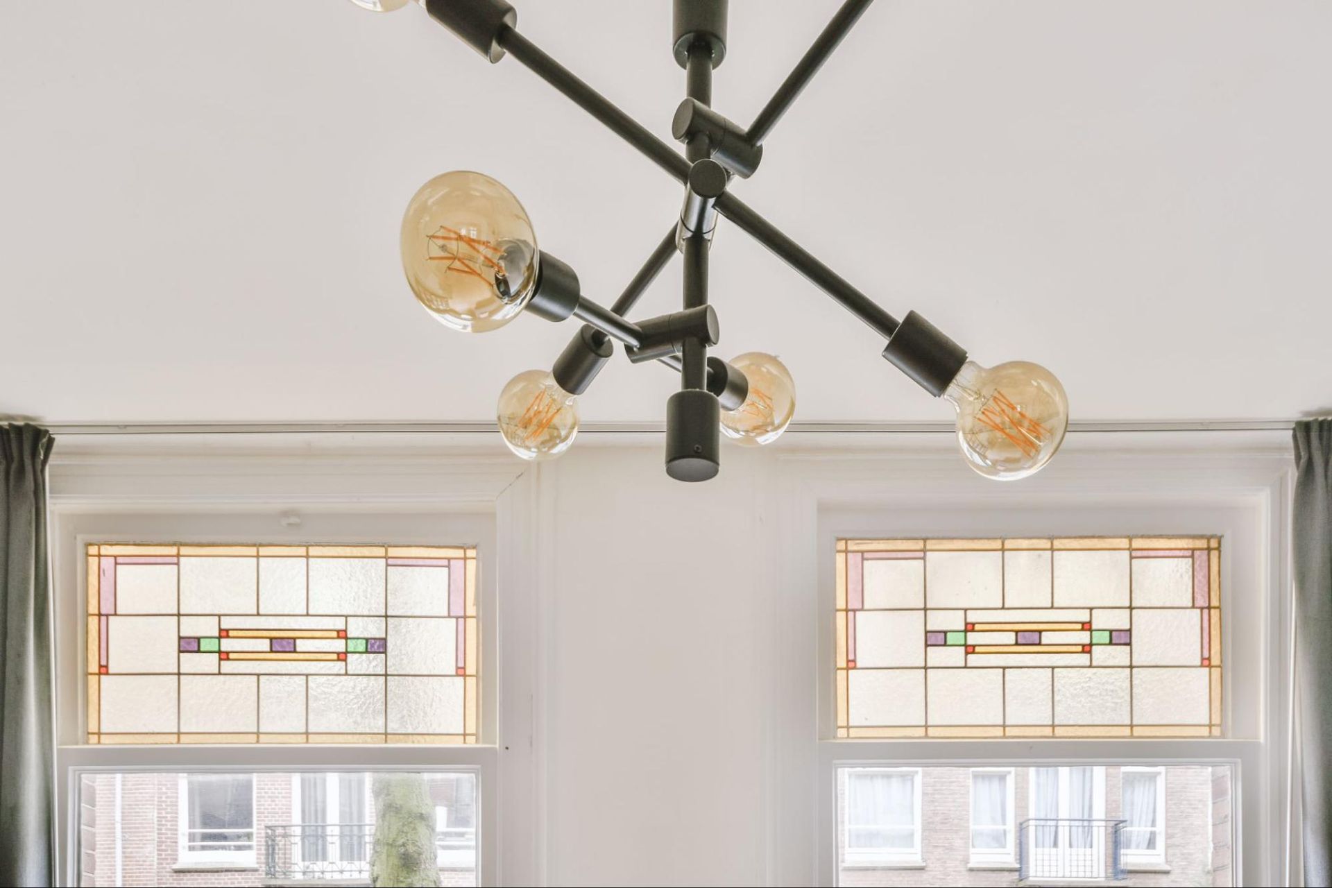 light fixture in a modern house
