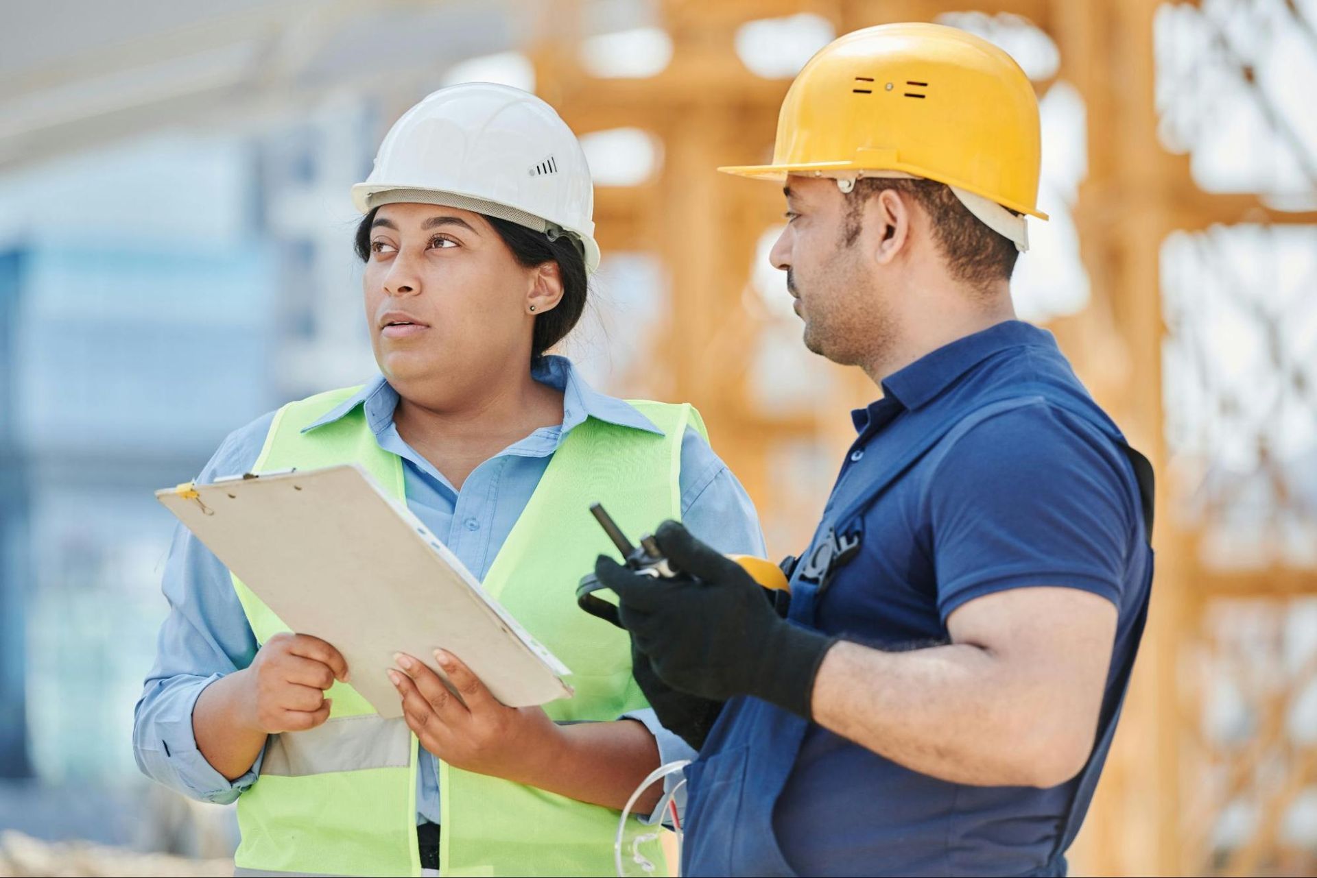 two people conducting an inspection