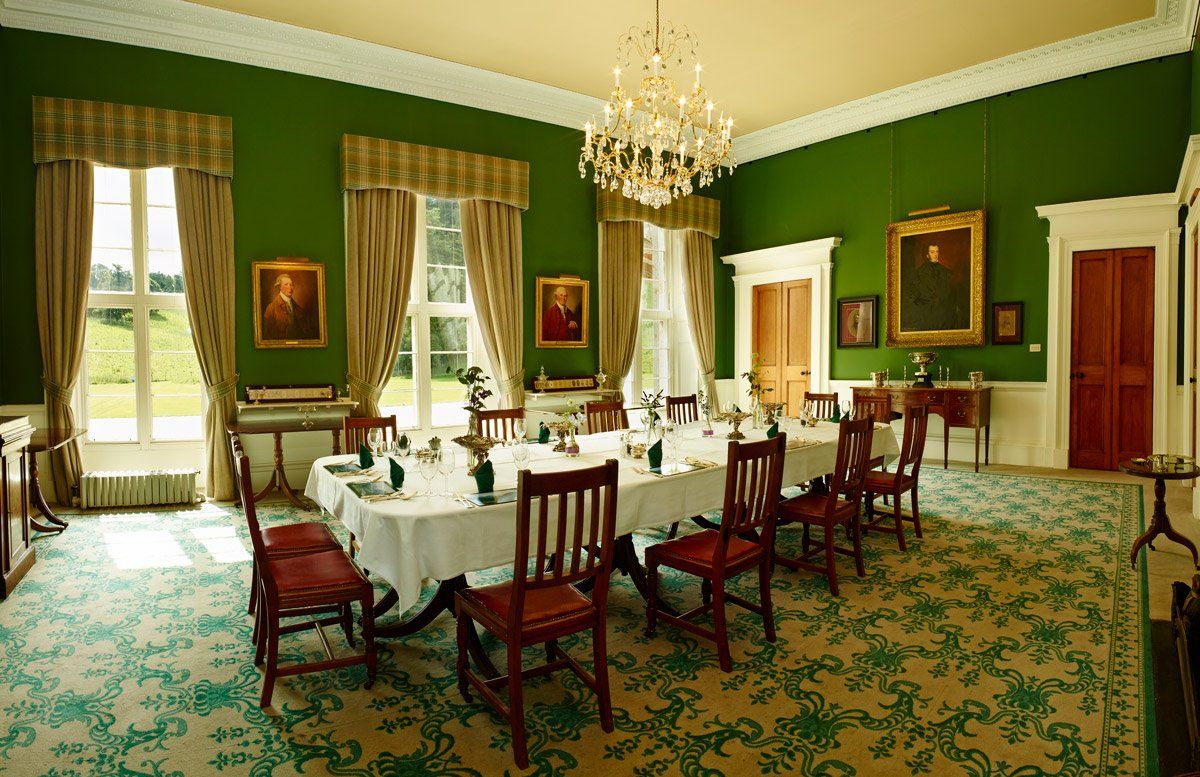Inside Blairquhan Castle, Straiton with table