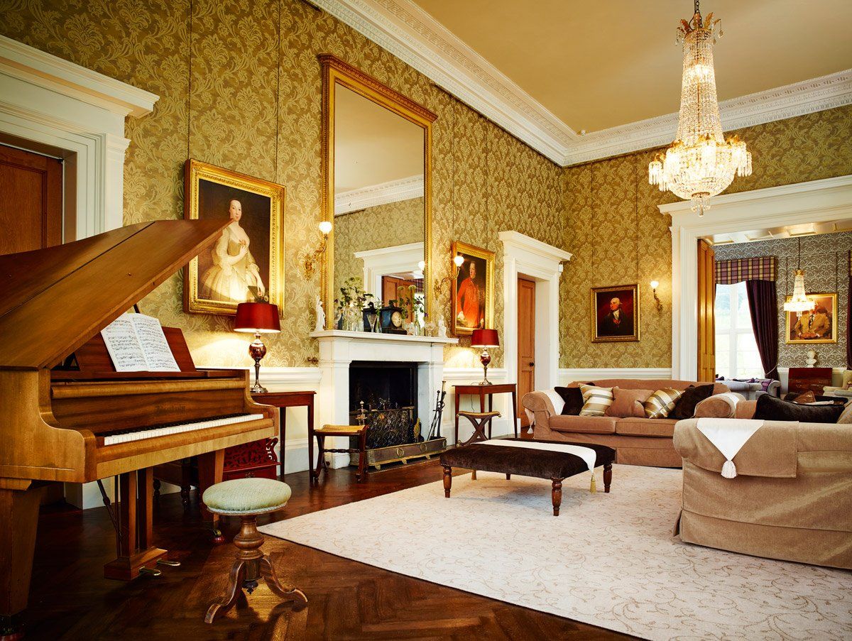 lounge sitting area at Blairquhan Castle, Straiton