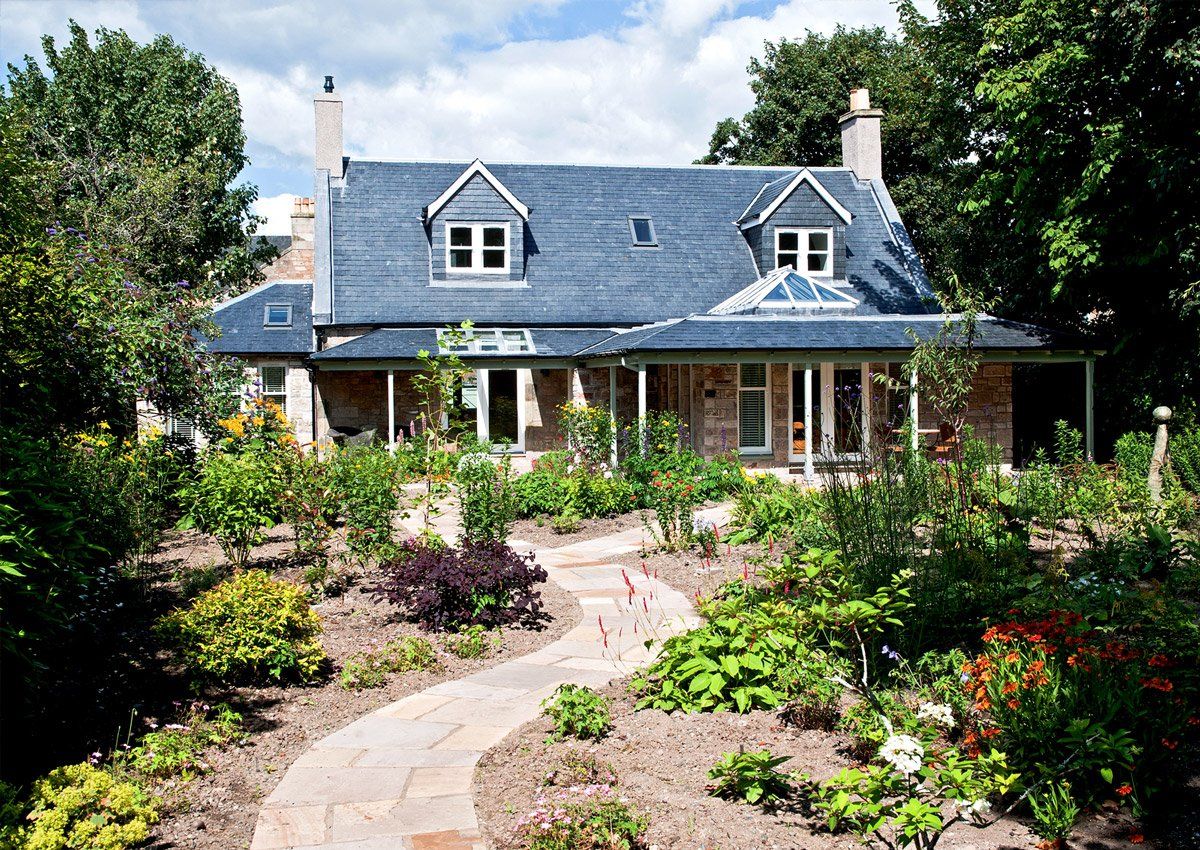 Outside in garden of Bellevue Road, Ayr