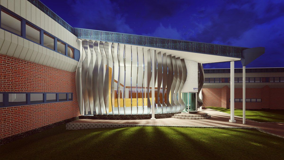 Side 3D technical view Spirit AeroSystems, Prestwick Airport