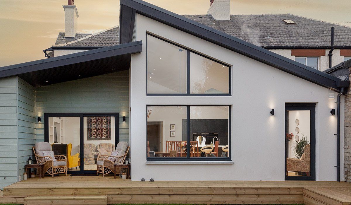 Looking back to new extension St Meddans Street, Troon
