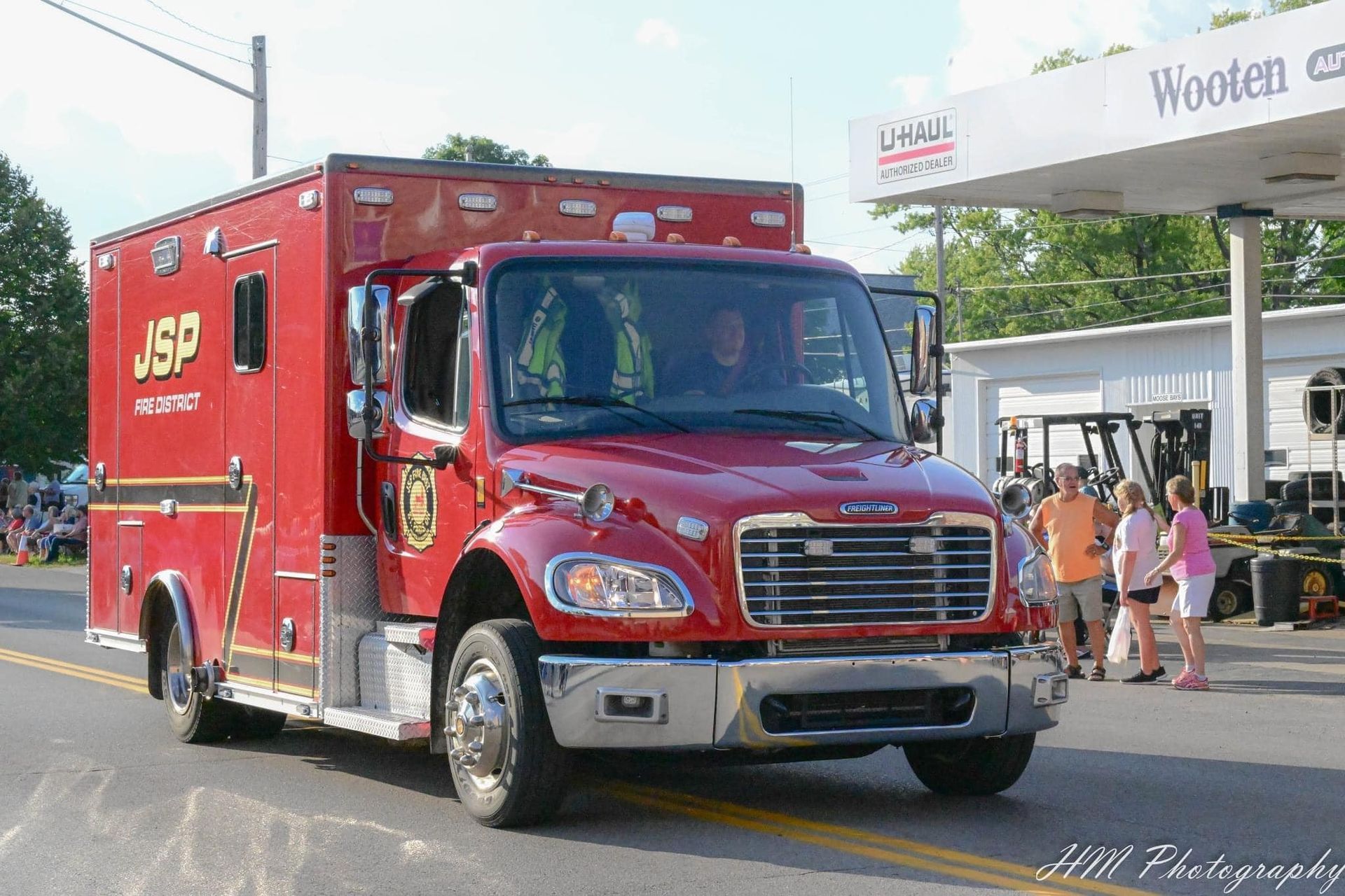 Red ambulance with