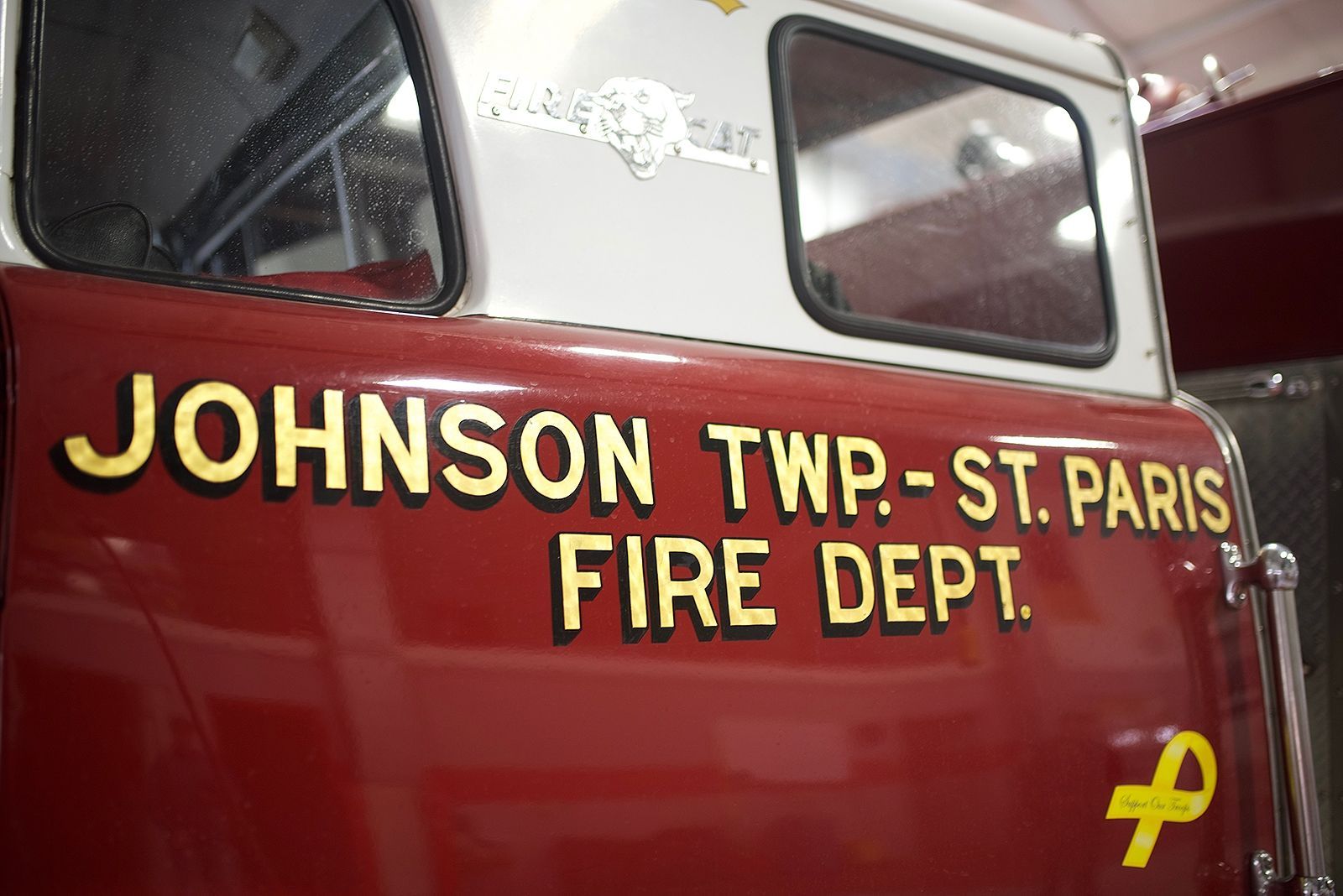 Red fire truck with