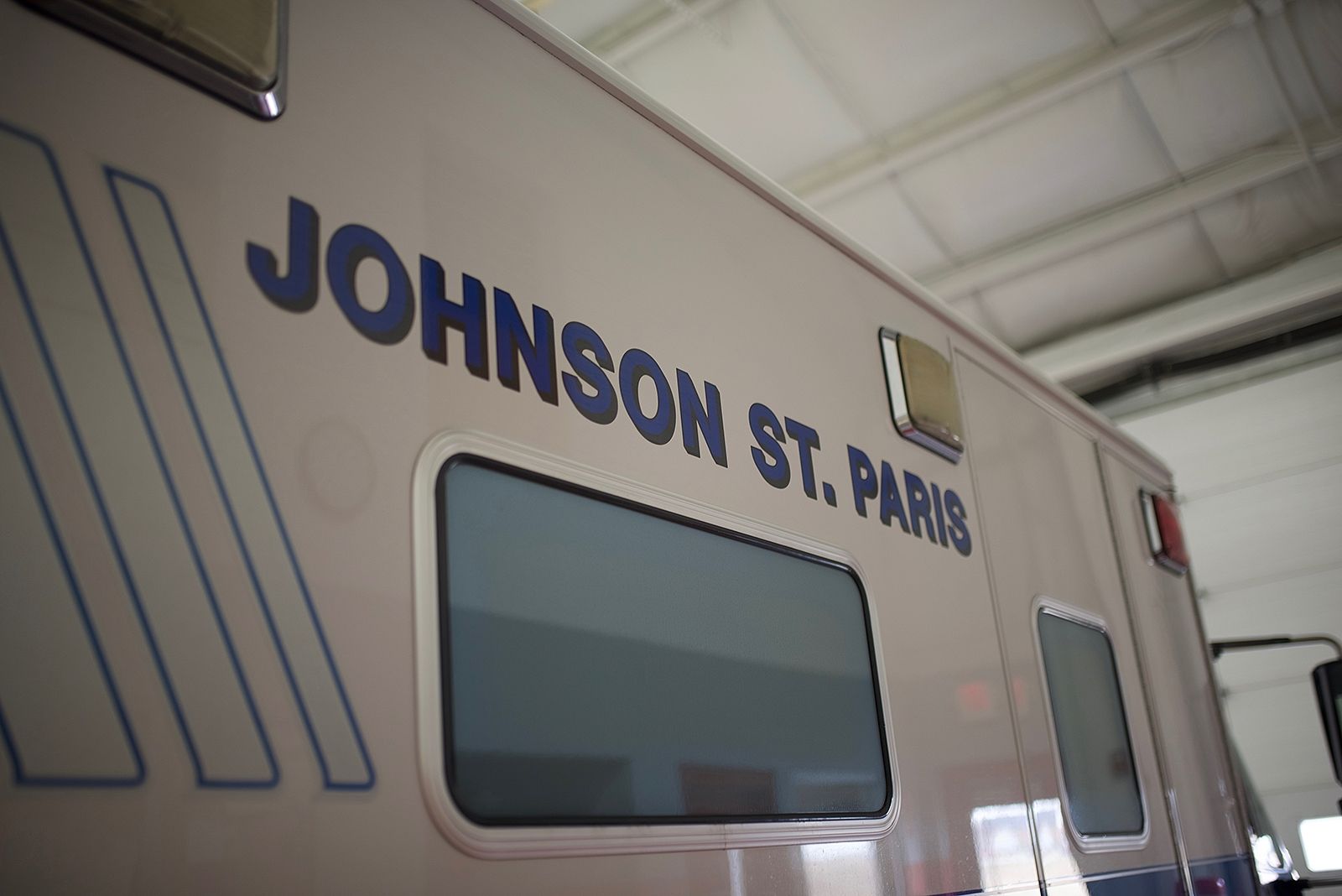 White ambulance with