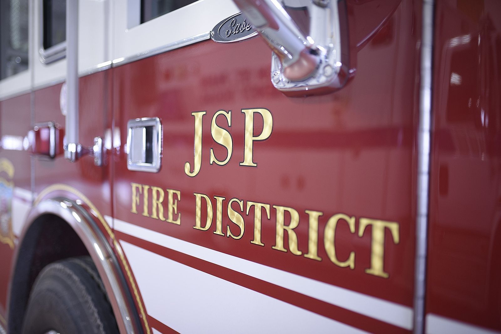 Red fire truck with