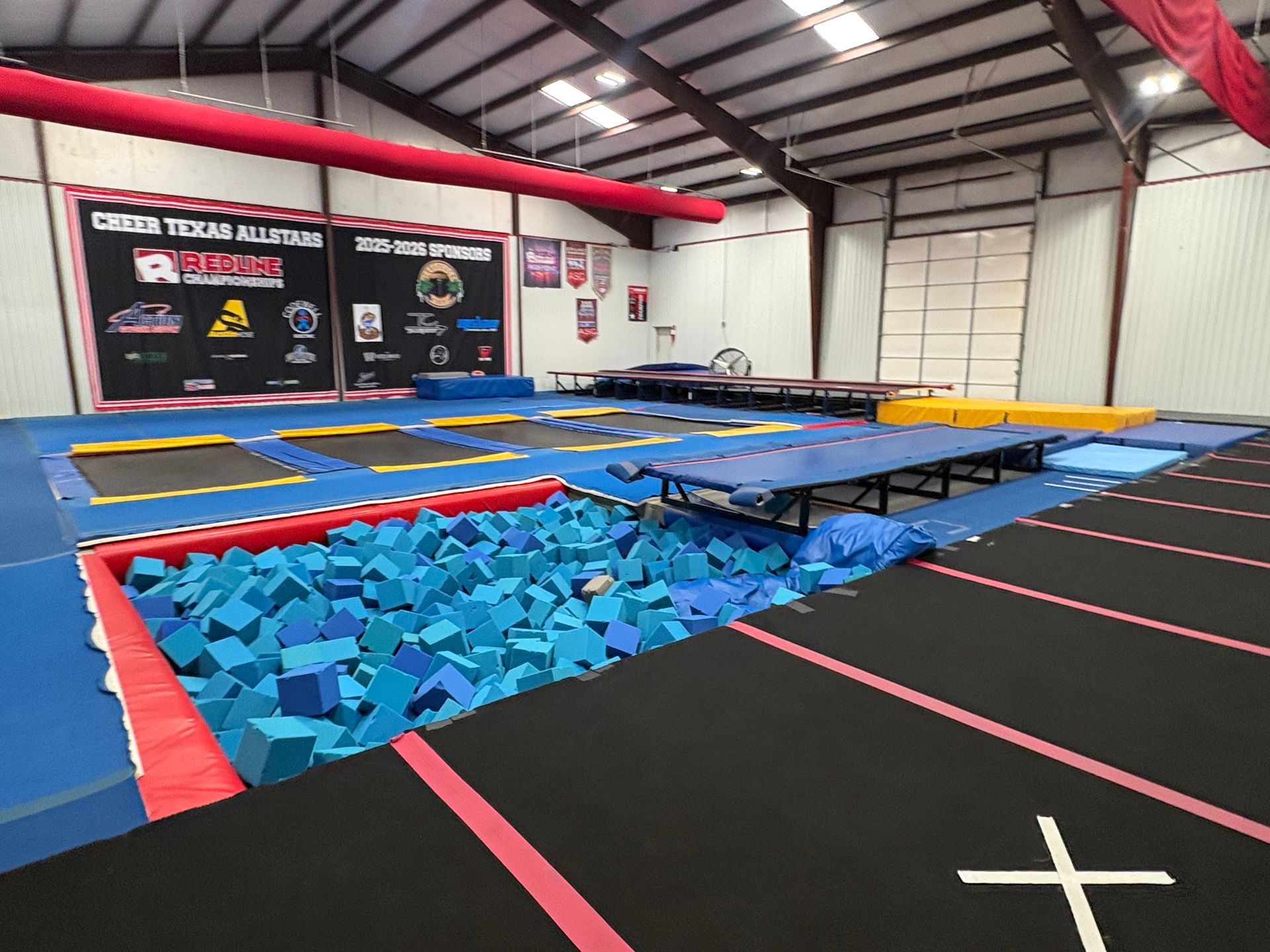 Athlete tumbling during a party