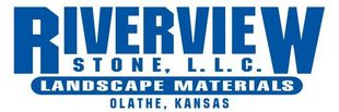 A logo for riverview stone l.l.c. landscape materials