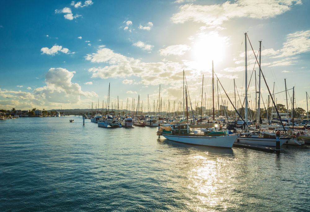 A Harbor Filled With Sailboats Under a Bright Sun — Reynolds Built In Maroochydore, QLD