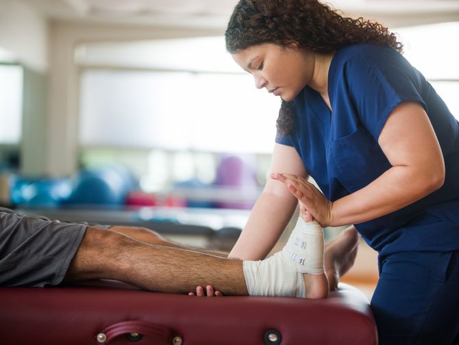 Treating An Injured Person — South Bend, IN — Federal Injury Centers Treating An Injured Person — South Bend, IN — Federal Injury Centers