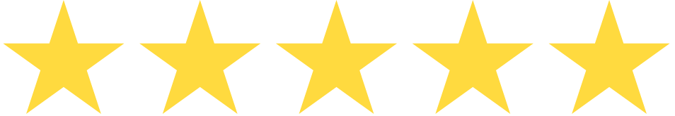 Five gold stars in a row.