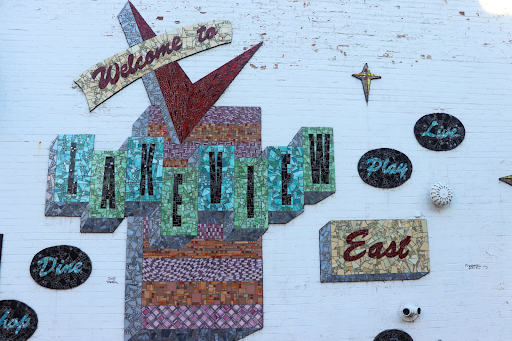 Mosaic mural: 
