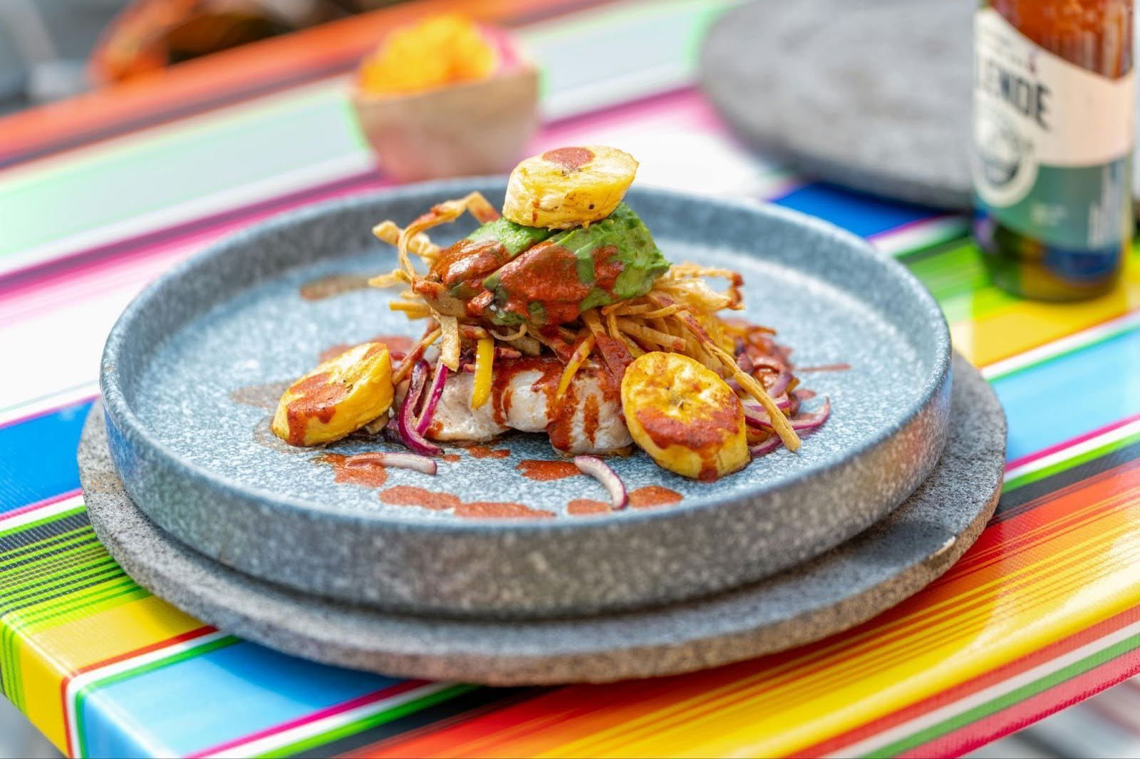 Dish at international restaurant