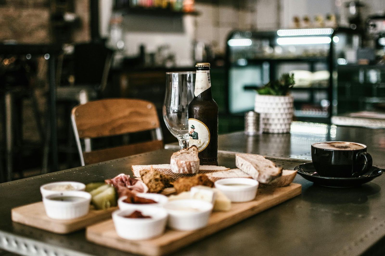 food and drink in restaurant